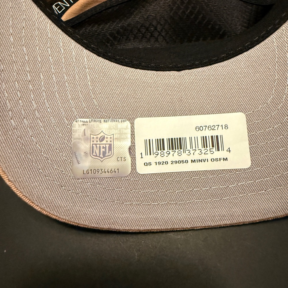 New Era Minnesota Vikings Hat Mens OSFM Tan NEW 19TWENTY Adjustable NFL Snapback - Picture 8 of 11